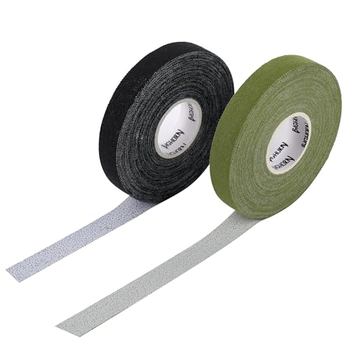 Bighorn Athletics Finger Tape, Male Tin, 0.5"x45ft, 8Rolls, Mil Green/Black | Climbing tape with retro design tape holder for tension support & bouldering. EZ tear, strong adhesive, residue-free. - color: Military Green & Black