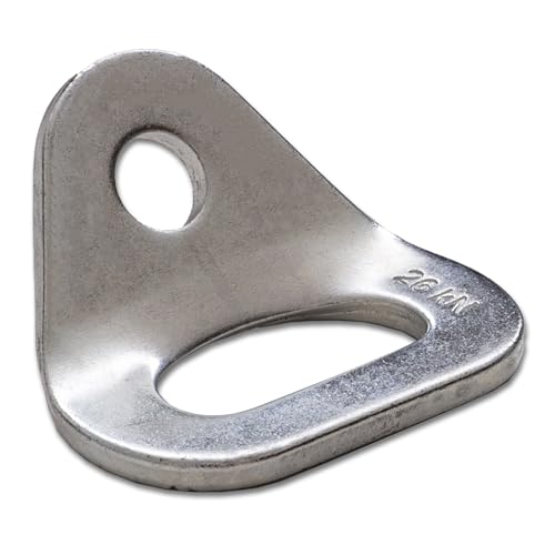 26kN Climbing Wall Bolt Hanger/Anchor/Tiedown for 3/8" Screw/Bolt Ideal for Rock Climbing and Home Gyms, Hammocks, Trailer Tie-Downs. Robust, Load-Bearing Steel Tie-Off - size: One-Pack