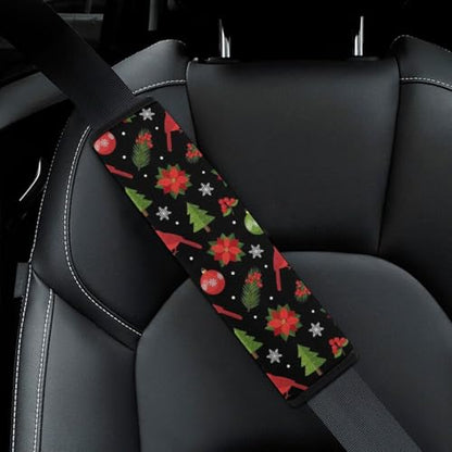 1 Pair Christmas Red Winter Birds Seat Belt Shoulder Pad Soft Padded Seat Belt Cushion for Adult Use, Stroller Pushchair High Chair, Pressure Relief - color: Pattern 18