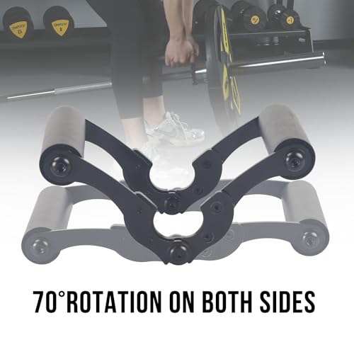 V Bar Row Landmine Handle Attachment for Barbell Bars，Solid Mine Double D Row Handle Grips with Non-Slip Rubber Grips, T-Row Attachment for Olympic Strength Training Bars