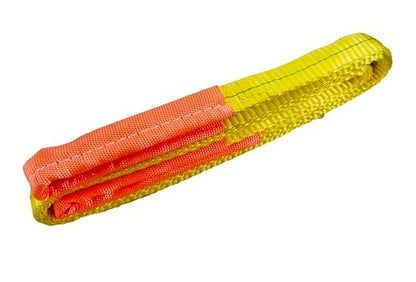 Everest C1127 1" X 4' Flat Sling Eye to Eye/Lifting Sling for Construction, Lifting, Moving, Hoisting - Strap Heavy Duty - 2PLY 1-Pack 3200lbs WLL
