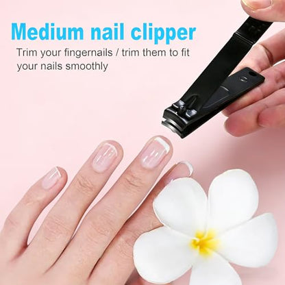 Nail Clipper Set，Slanted Nail Clipper Heavy Duty Toe Nail Clippers for Men ，Ergonomic Non-Slip Long Handle Nail Clippers for Adults Seniors Stainless Steel Nail Cutter & File (Silver) - color: 5pcs-silver