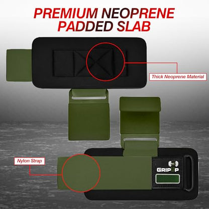 Weight Lifting Hooks – Heavy Duty Gym Straps for Deadlifts, Pull-Ups, Rows & Strength Training Secure Grip Support for Weightlifting, Powerlifting CrossFit Nylon & Neoprene Padding - color: Green