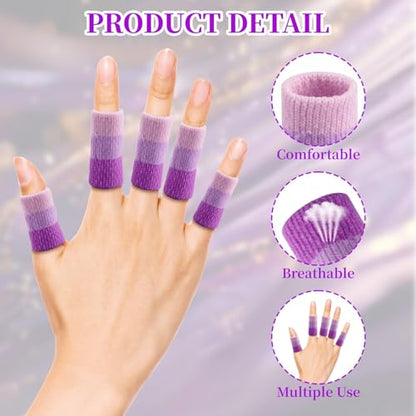 20PCS Crochet Finger Guard, 3.9-Inch Finger Covers Compression Crochet | Finger Sleeves for Knitting Finger Protector, Breathable Finger Cushion for Writing
