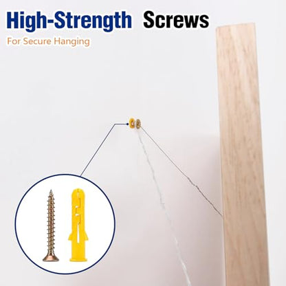 312Pcs Drywall Anchors Screws Kit,11 Sizes with Bit for Wall Mount