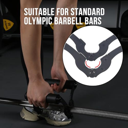 V Bar Row Landmine Handle Attachment for Barbell Bars，Solid Mine Double D Row Handle Grips with Non-Slip Rubber Grips, T-Row Attachment for Olympic Strength Training Bars