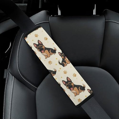 1 Pair Universal Fit Seat Belt Cover for Elderly Support, Most Cars, German Shepherd Art Seat Belt Cushion, Neck and Shoulder Support - color: Pattern 950