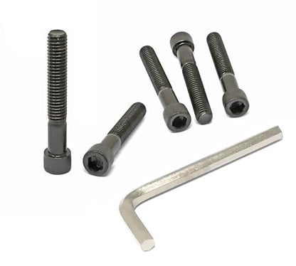 iexcell 5 Pcs 3/8-16 x 2-1/2" Partially Threaded Alloy Steel 12.9 Grade Hex Socket Head Cap Screws Bolts Kit, Black Oxide Finish - size: 3/8-16 x 2-1/2" ( Partially Threaded )