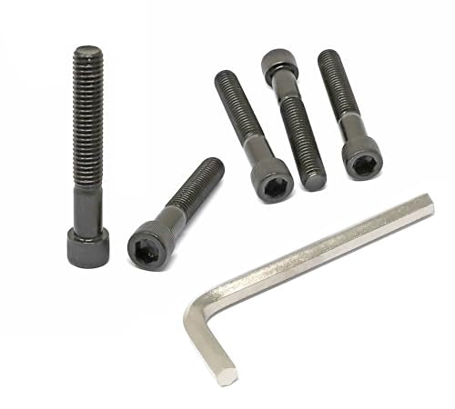 iexcell 5 Pcs 3/8-16 x 2-1/2" Partially Threaded Alloy Steel 12.9 Grade Hex Socket Head Cap Screws Bolts Kit, Black Oxide Finish - size: 3/8-16 x 2-1/2" ( Partially Threaded )