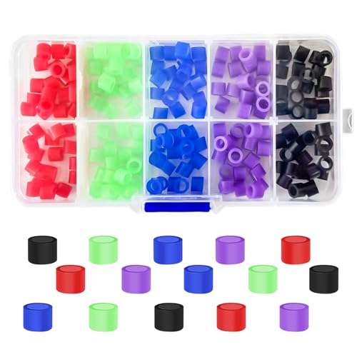 200 Pcs Dental Code Rings, 6mm Silicone Non-Toxic Orthodontic Rings Accessory, 5 Vibrant Colors, Autoclavable Instrument Identification System for Dental Clinics