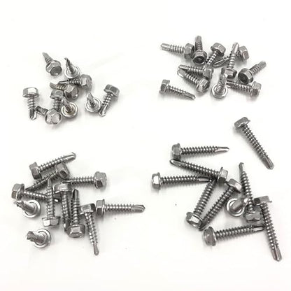 Sheet Metal Screws，Hex #8 Kit 1（155） | Metal Fastener - color: Hex #8 Kit 1（155）
