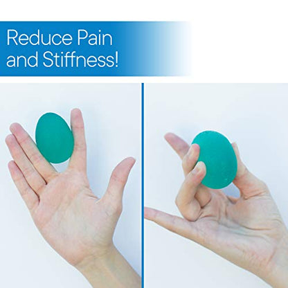 RMS 4-Pack Hand Exercise Balls - Physical & Occupational Therapy Kit | For Arthritis and Grip Strength, 4 firmness levels for stiff hands, fingers, stress and hand therapy