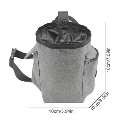 Rock Climbing Chalk Bag Adjustable Belt Gear Equipment | Chalk Organizer for Rock Climbing, Bouldering, Weightlifting, Gymnastics, Adults Women Men - color: Gray