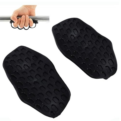 MAVIS LAVEN 2PCS Non Slip Workout Grips, Ergonomic Hand Protector Pad with Finger Cots Design for Weight Lifting Dumbbell Training, Silicone Grip Pad for Gym Equipment