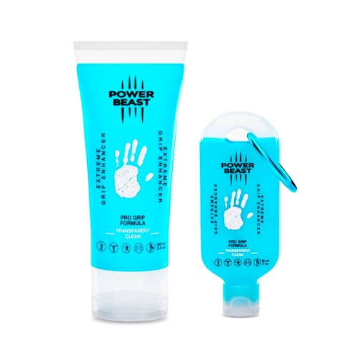 Non Sticky Grip Enhancer, Dry Hands, Transparent, Anti-Slip Solution, Dry Grip for Tennis, Golf, Pole Dancing, Gaming, and All Sports, 3.4 Oz + 2 Oz.