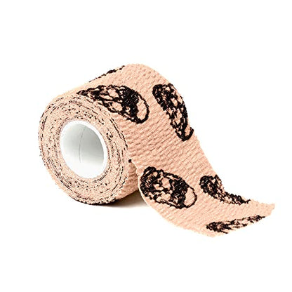 Gymreapers Hook Grip Weightlifting Tape (3 Pack) Premium Adhesive Thumb Skull Tape for Finger Protection, Powerlifting, Exercise & Cross Training - Athletic Sweat Proof Tape - color: Tan