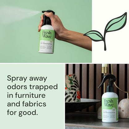 Fresh Wave Original Scent Odor Removing Spray, 8 fl. oz. | Pack of 2 | Odor Absorber for Home, Furniture, Fabrics & Trash | Safer Odor Relief - size: 1 Count (Pack of 2)