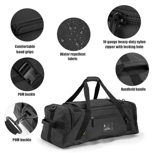 90L Large Duffle Bag | Gym Bag, Weekend Bag, Travel Backpack, Carry On, Sports Duffel,duffle backpack - color: Black, size: 90L