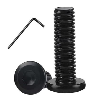 Metuja M8-1.25 x 45mm,20-Pack Black Flat Head Hex Socket Cap Screw Bolts,304 Stainless Steel,Fully Threaded M8 Bolts,Metric Fasteners for Furniture - size: M8-1.25x45mm