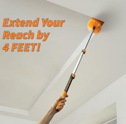 1.5-3 ft Long Paint Roller Extension Pole // Multi-Purpose Telescopic Extension Pole with Universal Twist-on Metal Tip // Lightweight & Sturdy Extendable Pole for Painting Dusting and Window Cleaning - size: 3 feet