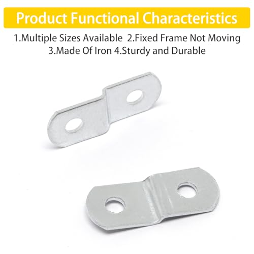 Offset Clips for Picture Framing, Z-Shape Canvas Mounting Clips with Mounting Hole, with Screws (20pcs, 2mm) - size: 2mm