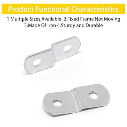Offset Clips for Picture Framing, Z-Shape Canvas Mounting Clips with Mounting Hole, with Screws (20pcs, 2mm) - size: 2mm