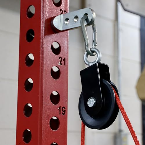 F&F STEEL Adjustable Fitness Rack Pulley Pin - Fits 2" & 3" Racks with 5/8" or 1" Hole Size - Heavy-Duty, Gym Equipment for Home Workouts, Strength Training, and Muscle Building - Compact Design