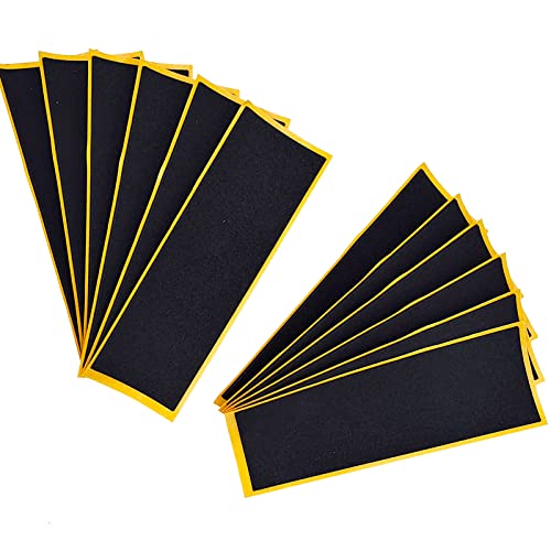 12 Piece Mini Finger Fingerboard Grip Tape,Foam Grip Tape Pro Fingerboard Tech Deck Performance Series，P-rep Professional Original Black Skateboard Fingerboard Foam Grip Tape Stickers,38mmX110mm