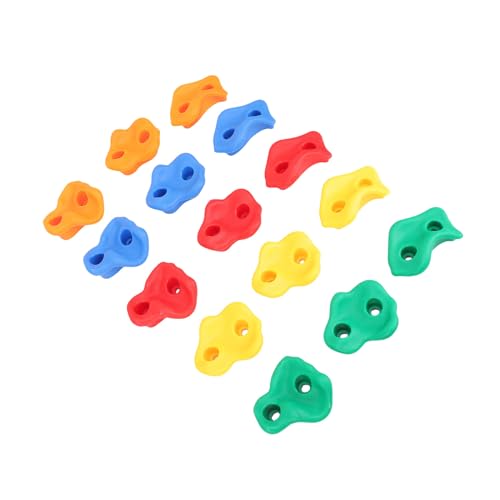 PE Rock Climbing Holds for Kids, 20PCS Climbing Rocks with Mounting Hardware for Indoor Outdoor Playground Set, Wear Odorless Wall Holds