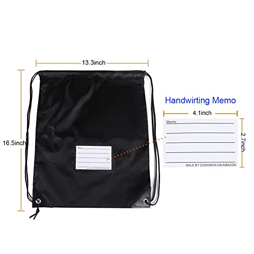 20 Pcs Drawstring Bags,Bulk Draw String Backpack, DIY Gym Sports Cinch Bag Sackpack for Women Men, Black - color: Black