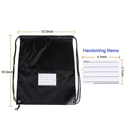 20 Pcs Drawstring Bags,Bulk Draw String Backpack, DIY Gym Sports Cinch Bag Sackpack for Women Men, Black - color: Black