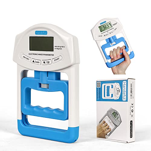 Handeful Grip Strength Tester, Hand Grip Dynamometer, Electronic Handgrip Testing for Sports Home School Use