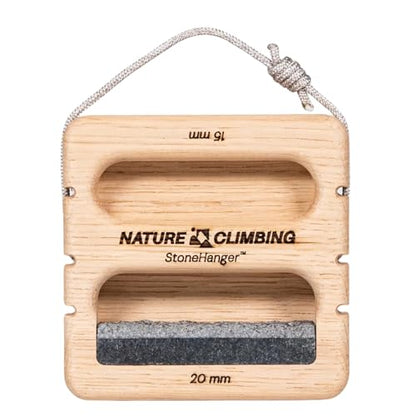 Portable Hangboard | Rock Climbing Hangboard | Hang Board for Climbing | Fingerboard | Strengthen Your Fingers | Bouldering Gifts | Hard Wood - color: Granite