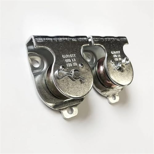 U Groove Stainless Steel Wall Pulley 2pcs Fixed Directional Single Wheel Roller, Swivel Lifting Rope, Pulley Block, Outdoor Sports, Hoisting Pulley, Wire Rope Pulley