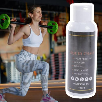Chalk Liquid Fast Drying - 100ml Anti-Slip Hand Powder | Sports Liquid Grip Chalk for Rock Climbing Badminton Weightlifting Gymnastics Fitness Tennis Golf - color: White
