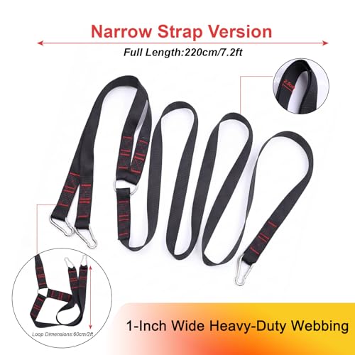 Heavy-Duty Sled Pulling Strap, Tire Dragging Pull Strap for Sled Training, Strength & Conditioning Workouts, Compatible with Harnesses & Belts - size: 2.5cm Wide