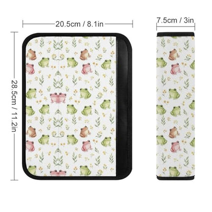 2 Piece Cute Frogs Art Car Seat Straps Shoulder Pads Universal Fit Automotive Seat Belt Protector for Kids, Car Seats Pushchair Strollers High Chair Pushchair - color: Pattern 345