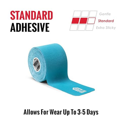 RockTape Go Standard Adhesive Pre-Cut Kinesiology Tape (Blue) - color: Blue, style: STANDARD