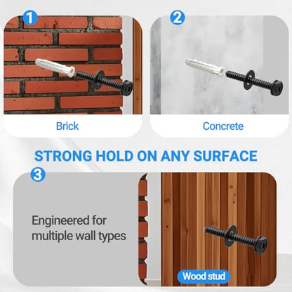22PCS TV Wall Mount Hardware Kit, M8 Lag Bolt Kit with Anchors, Washers, Bubble Level, Allen Key & 2 Drill Bits, Heavy-Duty TV Mounting Screws for Wood Stud, Brick & Concrete - size: 22P