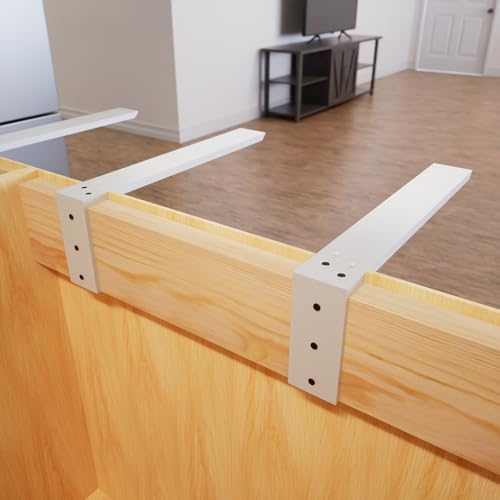 The Original Granite Bracket Countertop Support L-Bracket (A36 Cold Roll Steel - White, 12 Inches) - size: 12 Inches, style: A36 Cold Roll Steel - White