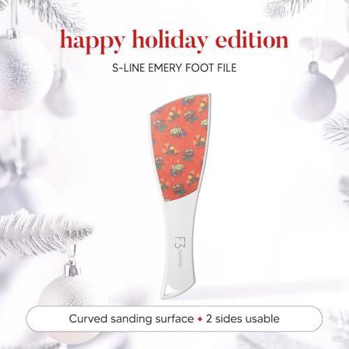 S-Line Emery Foot File, Colossal Double-Sided Pedicure Tool, Effective for Cracked Heel, Ergonomic Design for Easy Grip (Pattern) - color: Pattern