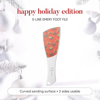 S-Line Emery Foot File, Colossal Double-Sided Pedicure Tool, Effective for Cracked Heel, Ergonomic Design for Easy Grip (Pattern) - color: Pattern