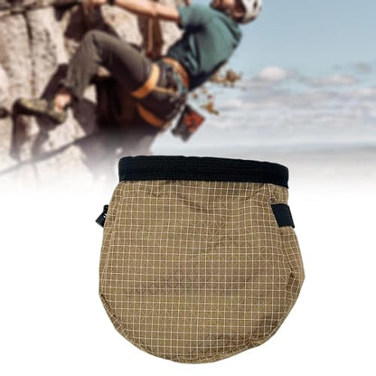 Rock Climbing Chalk Bag Storage Pouch Drawstring Closure Climbing Accessories Waist Belt Chalk Carrier Bag for Weightlifting