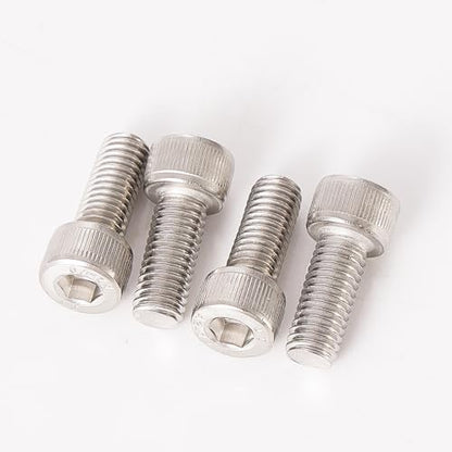 M6-1.0 Socket Head Cap Screws - 8/10/12/16/20mm Length Kit, 304 Stainless Steel (A2-70), Allen Drive,Bright Finish, Fully Threaded, 50-Piece Set - size: M6-8-20mm（50pcs）
