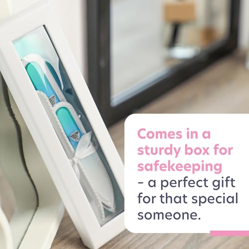 Bona Fide Beauty Czech Glass Gift Set: Foot File, Nail File, Cuticle Pusher | Aqua color set: genuine Bohemian crystal glass set includes protective cases and sleeves. Reusable and easy to clean. - color: Blue