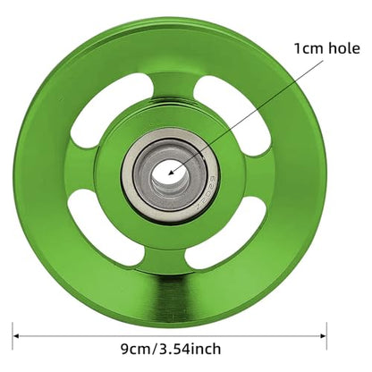 Aluminium Alloy Gym Pulley 90 mm，2‑Pack / 4‑Pack / 6‑Pack - color: Green