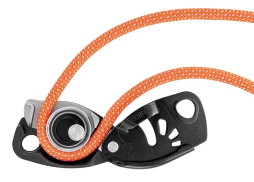PETZL NEOX Rock Climbing Belay Device | With Cam-Assisted Blocking - color: Black