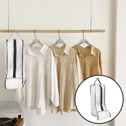 INOOMP 4-Pcs Boot Storage Cases with Zipper for Shoes - Clear PVC Pouch
