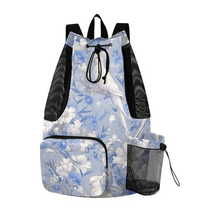 Draw String Back Bag Climbing Gym Bag With Inside Pockets Dry Wet Separation