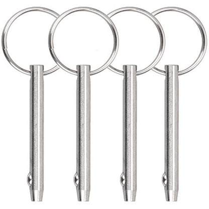 Quick Release Pin Bimini Top Pin Diameter 0.25 Inch, Total Length 3 Inch, Usable Length 2.4 Inch Full 316 Stainless Steel (4 PCS) - size: 4 Pieces